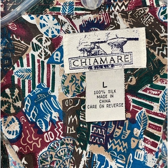 Chaimare silk long sleeve shirt size large GUC - Picture 6 of 7